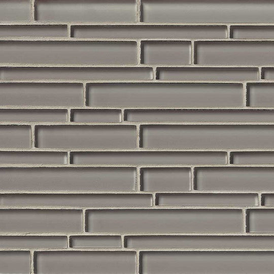 MS International Pebble 12" x 12" Mixed Finish Glass Linear Mosaic