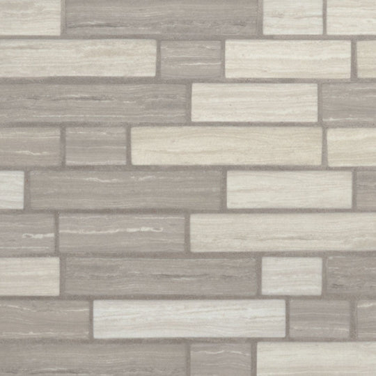 MS International Silva Oak 12" x 12" Glossy Glass Linear Mosaic