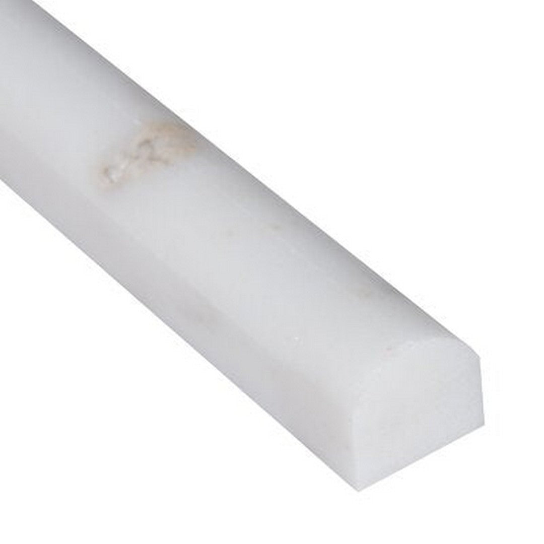 MS International Arabescato Carrara 0.75" x 12" Honed Marble Pencil Molding