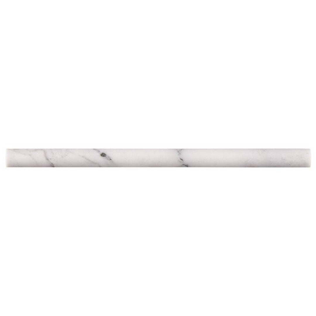 MS International Calacatta Cressa 0.75" x 12" Honed Marble Pencil Molding