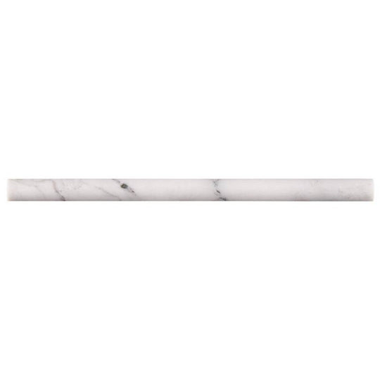 MS International Calacatta Cressa 0.75" x 12" Honed Marble Pencil Molding