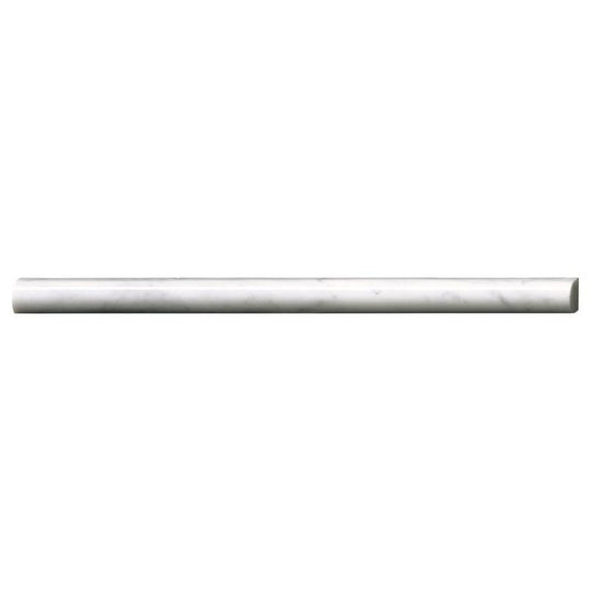 MS International Carrara White 0.75" x 12" Polished Marble Pencil Molding