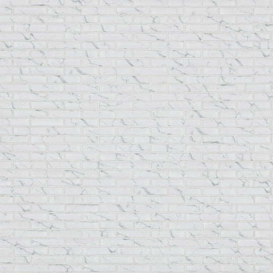 MS International 11.81" x 12.01" Carrara White Porcelain Mosaic