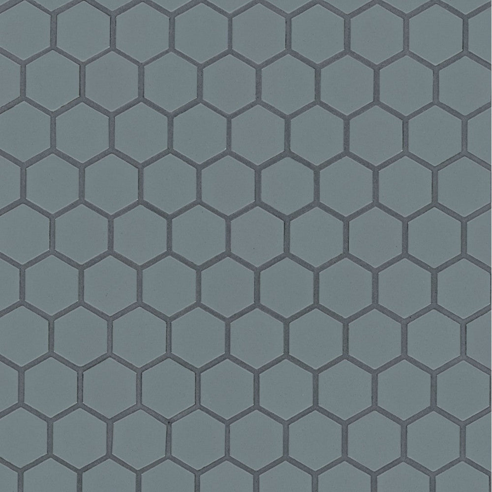 MS International 10" x 11" Cielo Azul Glossy 1.5" Hexagon Porcelain Mosaic