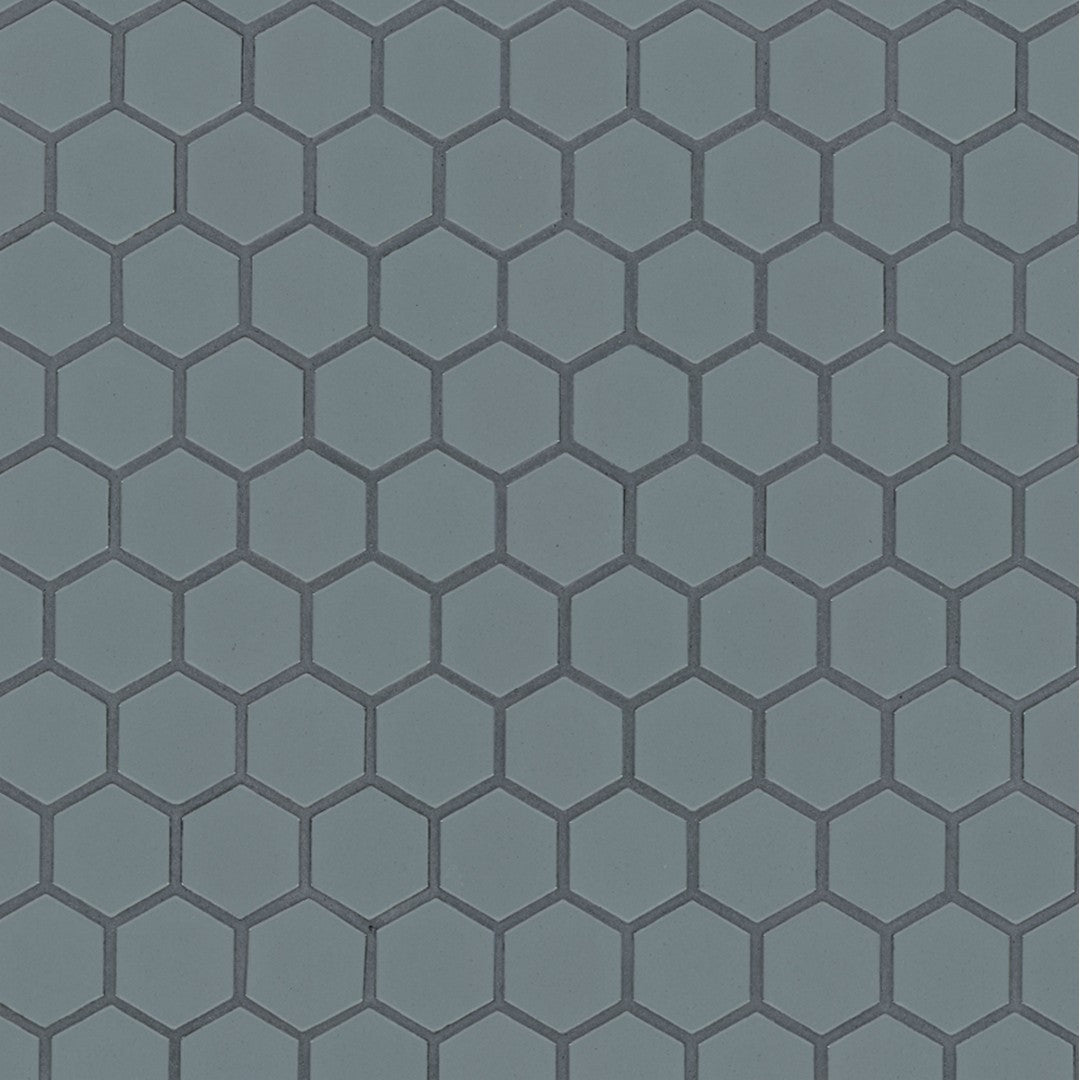 MS International 10" x 11" Cielo Azul Glossy 1.5" Hexagon Porcelain Mosaic