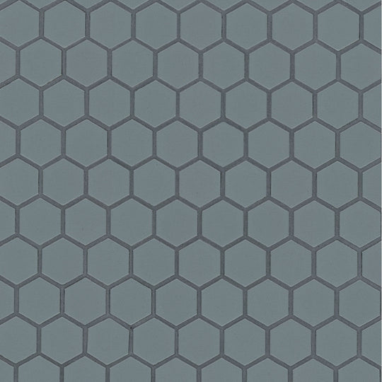 MS International 10" x 11" Cielo Azul Glossy 1.5" Hexagon Porcelain Mosaic