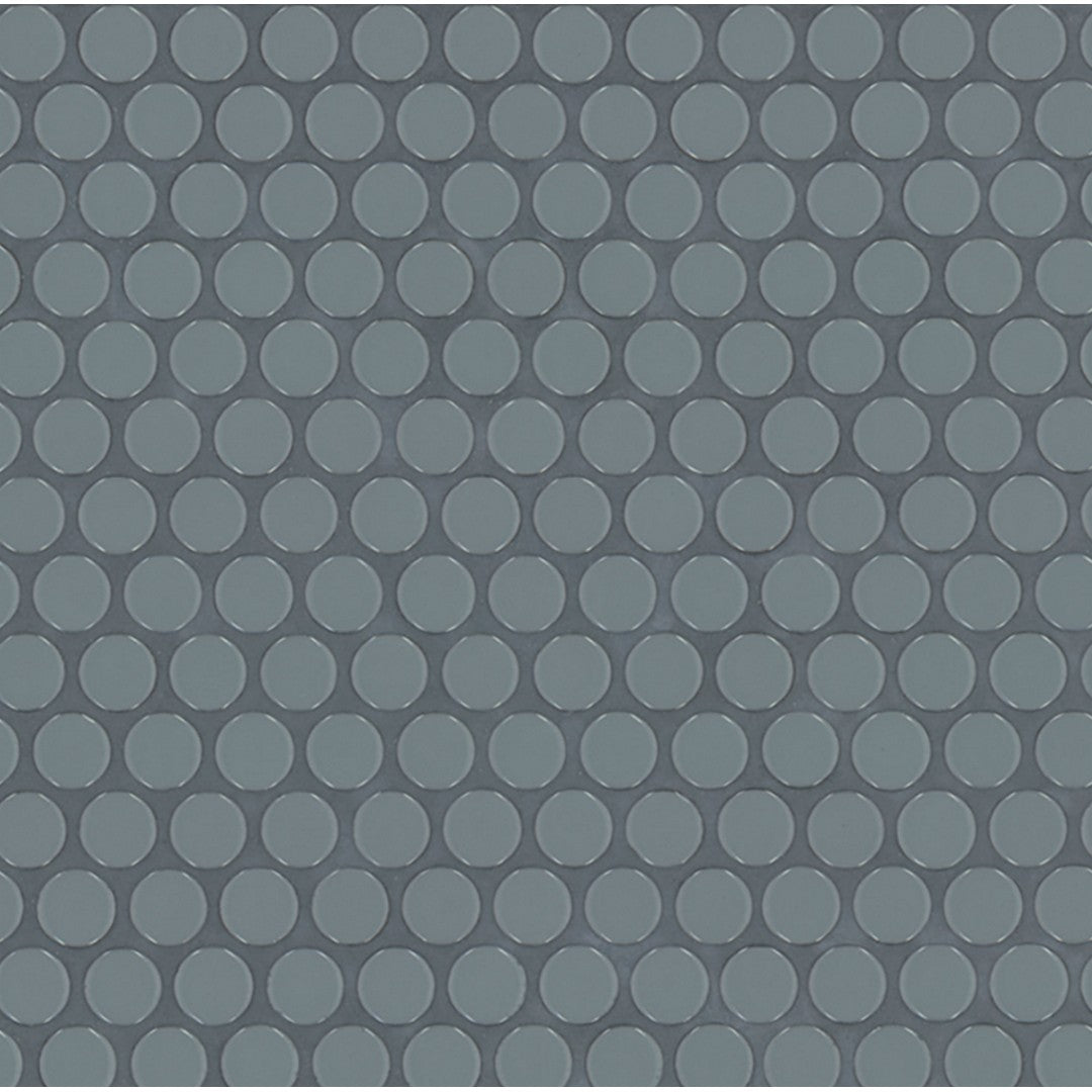 MS International 11" x 12" Cielo Azul Glossy Pennyround Porcelain Mosaic