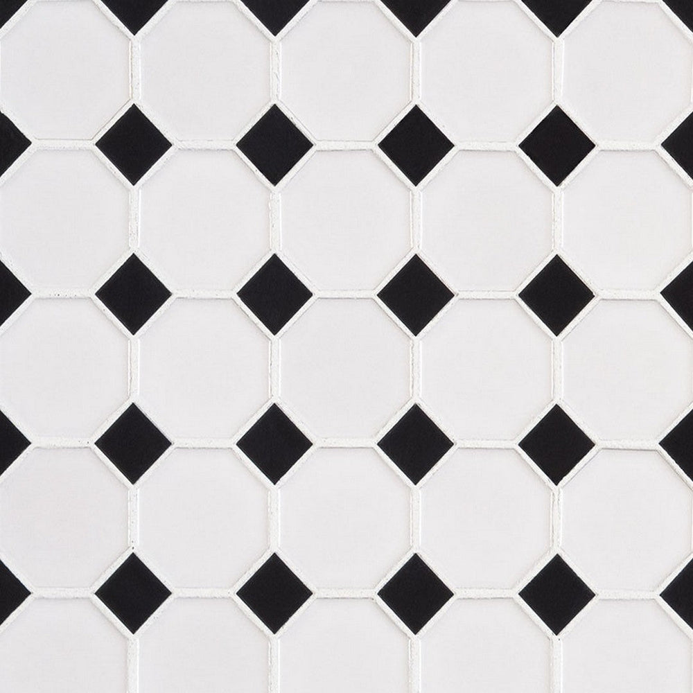MS International Domino Retro 12" x 12" Glossy Porcelain Octagon Mosaic