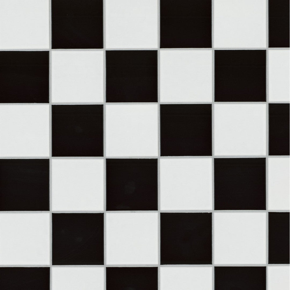 MS International 8" x 16" Domino Matte 4" Checkered Porcelain Mosaic