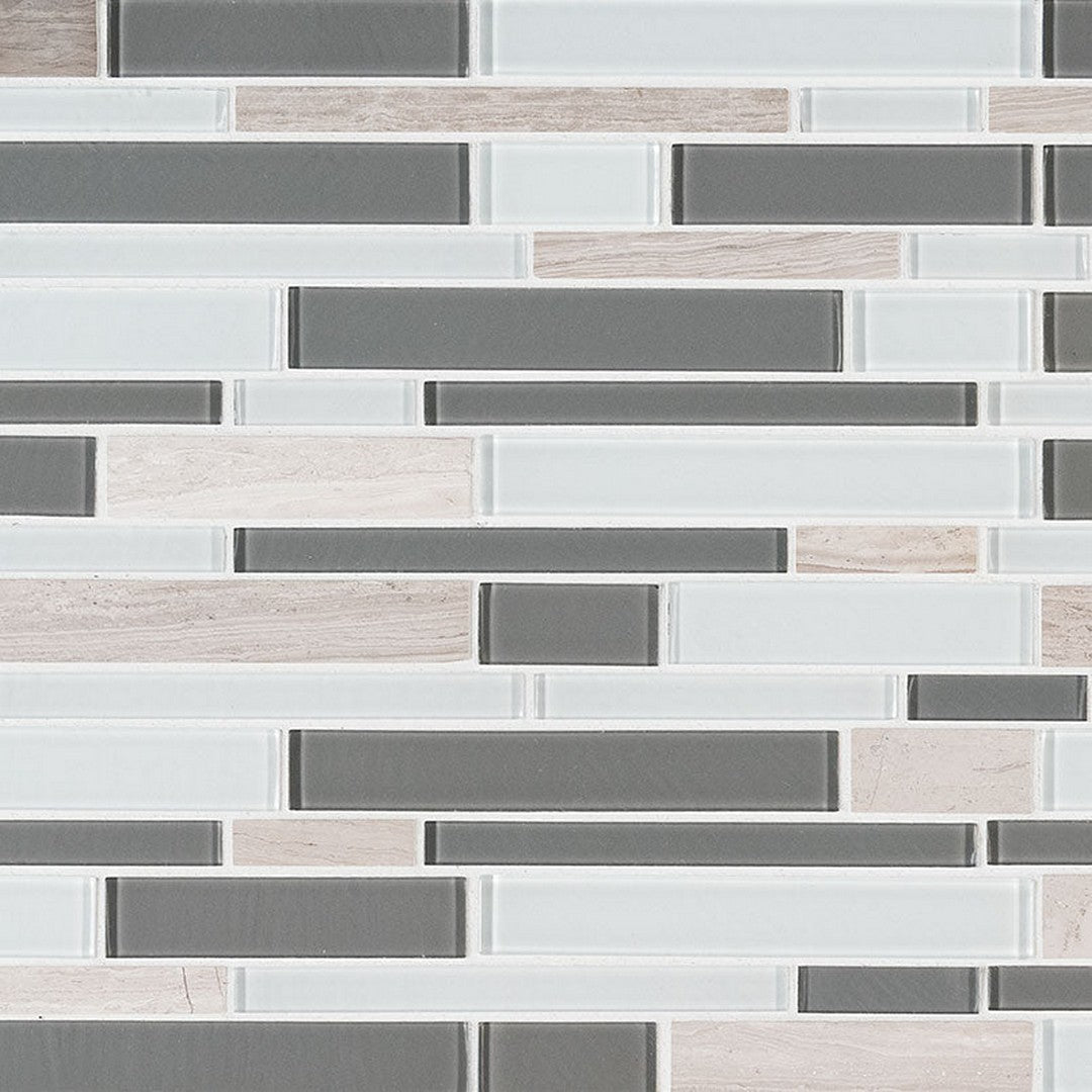 MS International Decorative Blend 12" x 12" Stone & Glass Mosaic