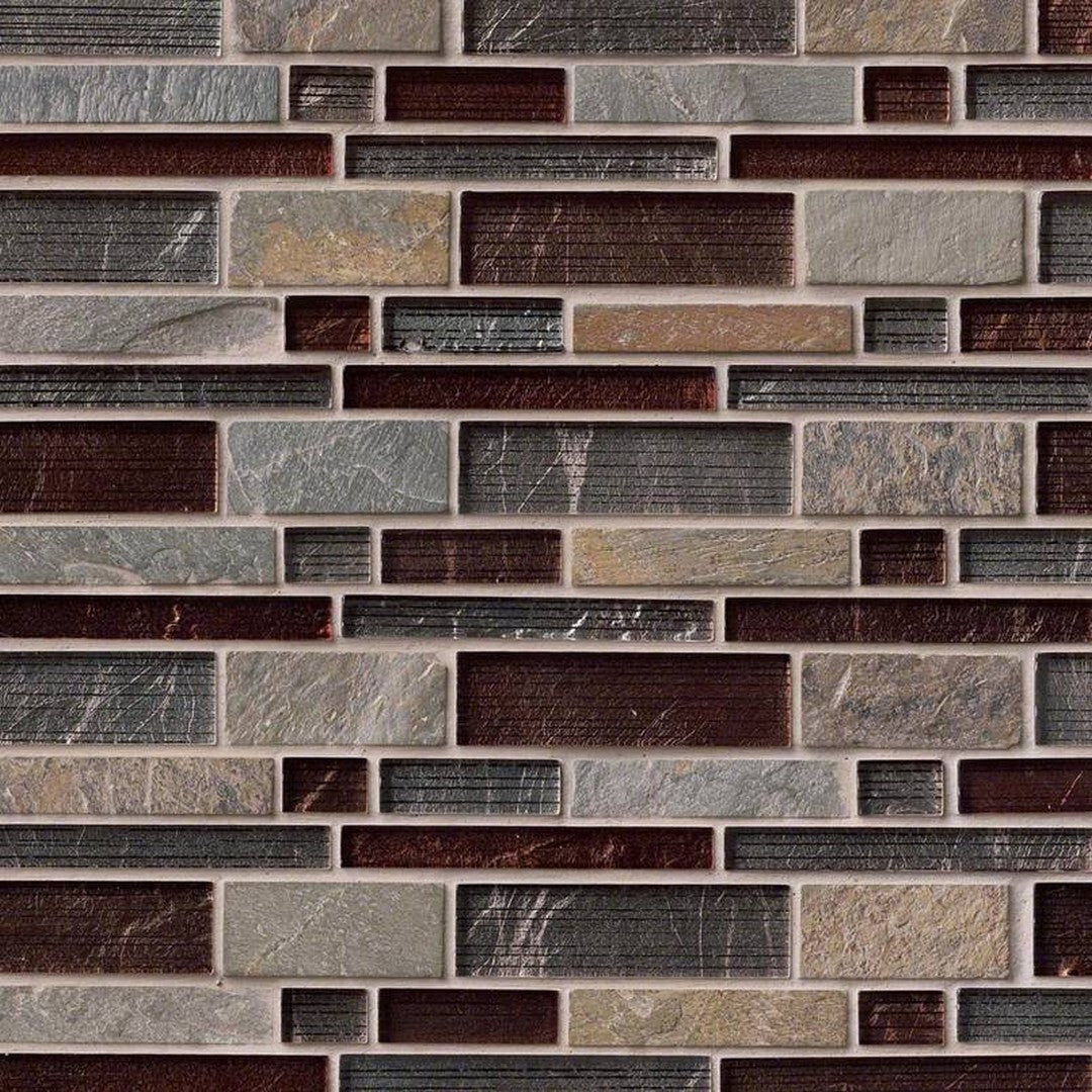 MS International Decorative Blend 12" x 12" Stone & Glass Mosaic