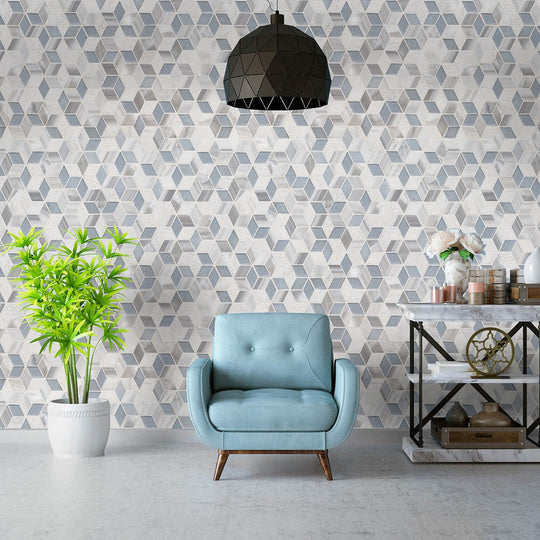 MS-International-Decorative-Blends-11.58-x-12.56-Mixed-Finish-Cube-Mosaic-Harlow-Gray-Light