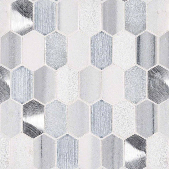 MS International Decorative Blend 12" x 12" Stone & Glass Mosaic