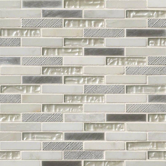 MS International Decorative Blend 12" x 12" Stone & Glass Mosaic