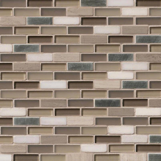 MS International Decorative Blend 12" x 12" Stone & Glass Mosaic