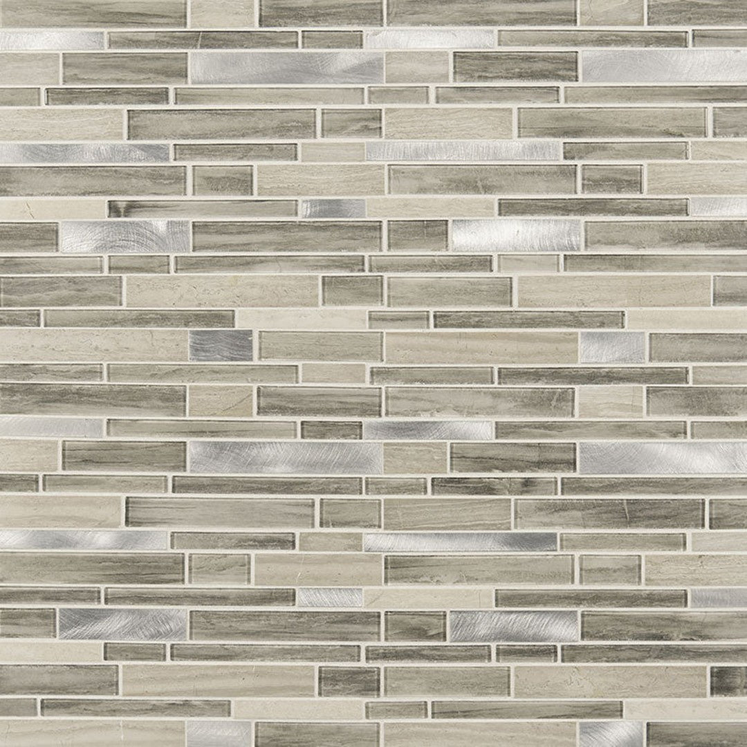 MS International Decorative Blend 12" x 12" Stone & Glass Mosaic