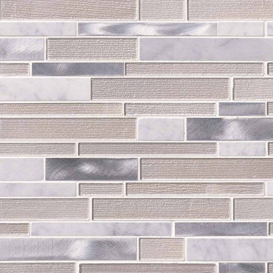 MS International Decorative Blend 12" x 12" Stone & Glass Mosaic