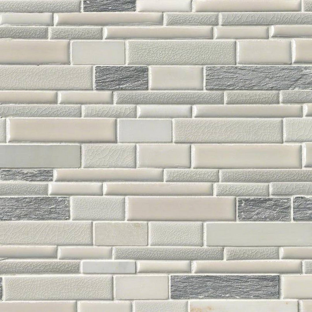 MS International Decorative Blend 12" x 12" Stone & Glass Mosaic