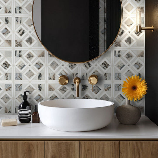 MS-International-12-x-12-Tessere-Pattern-Polished-Geometric-Marble-Mosaic