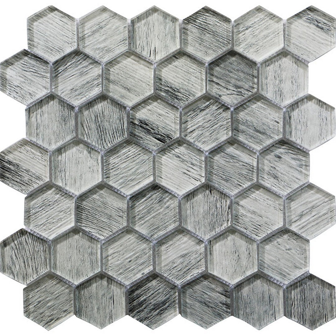 MiR Sierra 11.8" x 11.8" Glossy Glass 1.9" Hexagon Mosaic