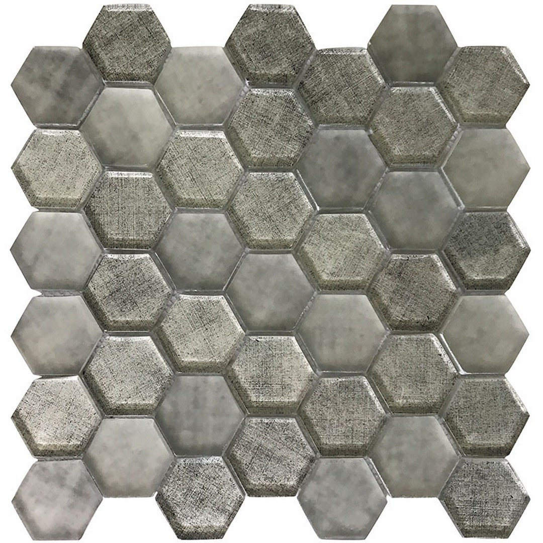 MiR Sierra 11.8" x 11.8" Glossy Glass 1.9" Hexagon Mosaic