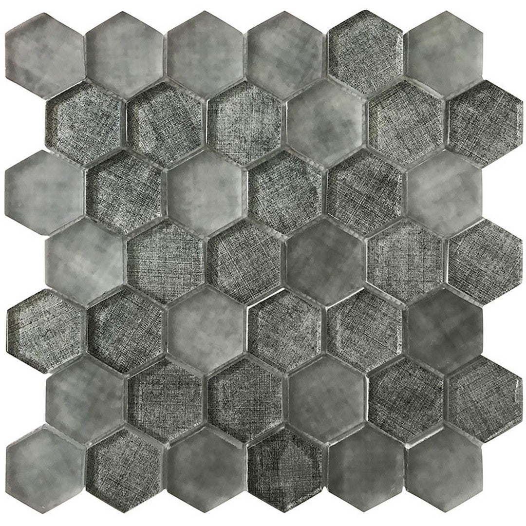 MiR Sierra 11.8" x 11.8" Glossy Glass 1.9" Hexagon Mosaic