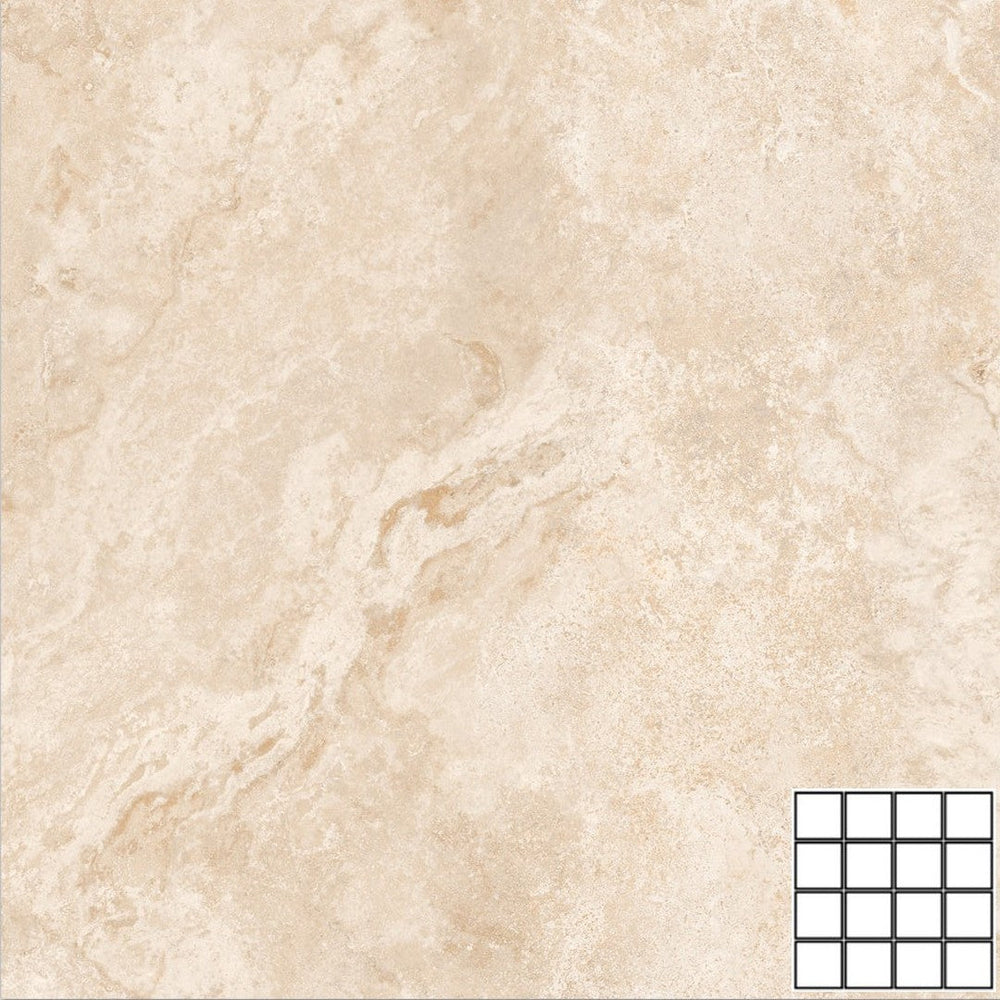 Tesoro 12" x 12" Zafira Pressed Matte Ceramic 3" Mosaic