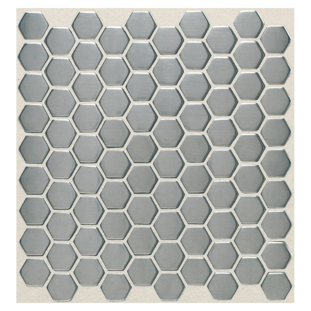 Daltile-Metallica-12-x-12-Satin-Metal-1-Hexagon-Mosaic-Br-Stainless-St