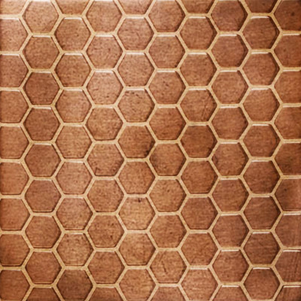 Daltile-Metallica-12-x-12-Satin-Metal-1-Hexagon-Mosaic-Oxidized-Copper