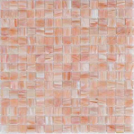 MiR Alma Solid Color 0.8" Stella Beige 12" x 12" Glass Mosaic