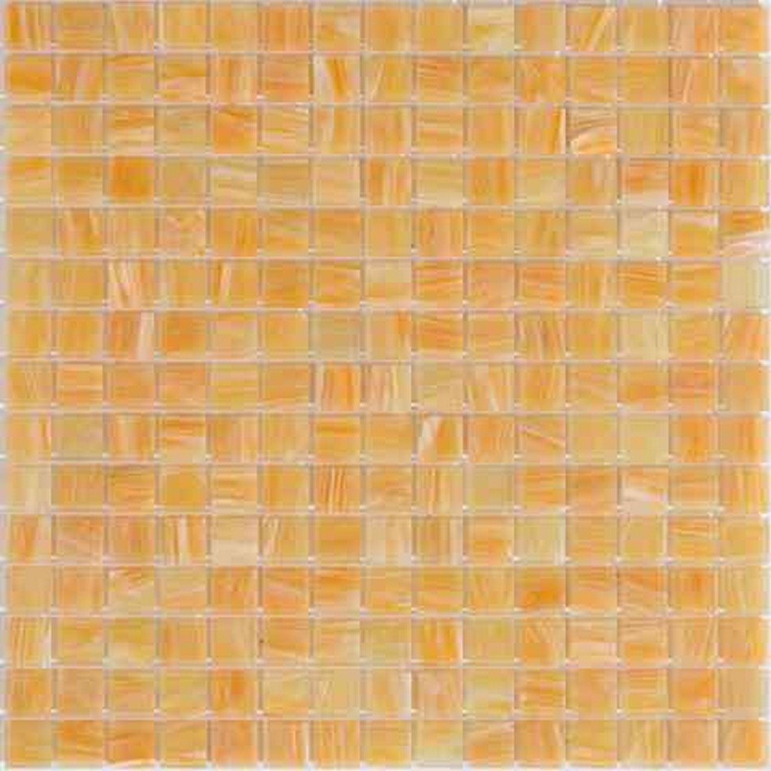 MiR Alma Solid Color 0.8" Stella Beige 12" x 12" Glass Mosaic