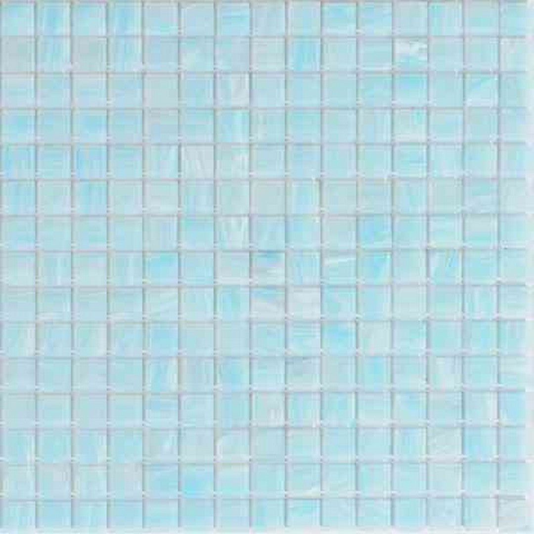 MiR Alma Solid Color 0.8" Stella Blue 12" x 12" Glass Mosaic