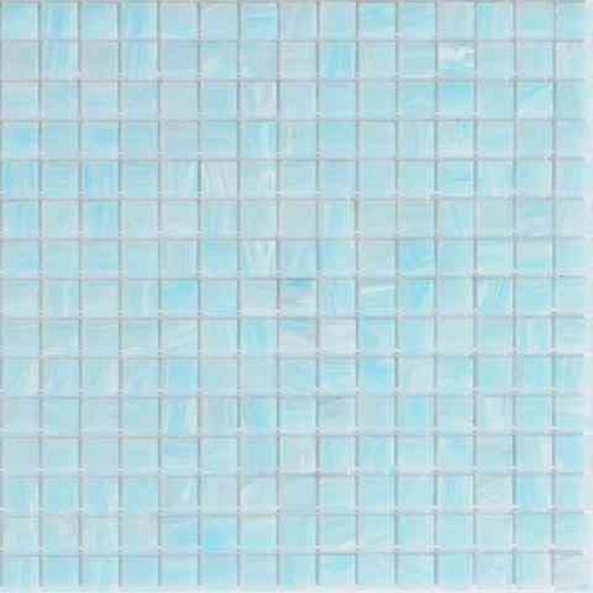 MiR Alma Solid Color 0.8" Stella Blue 12" x 12" Glass Mosaic