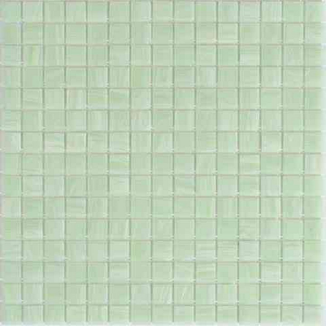 MiR Alma Solid Color 0.8" Stella Green 12" x 12" Glass Mosaic