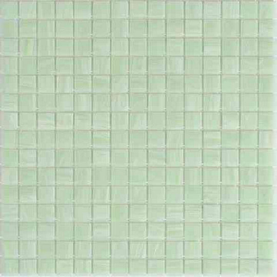 MiR Alma Solid Color 0.8" Stella Green 12" x 12" Glass Mosaic