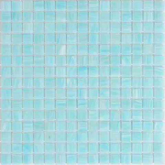 MiR Alma Solid Color 0.8" Stella Green 12" x 12" Glass Mosaic