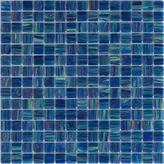 MiR Alma Solid Color 0.8" Stella Green 12" x 12" Glass Mosaic