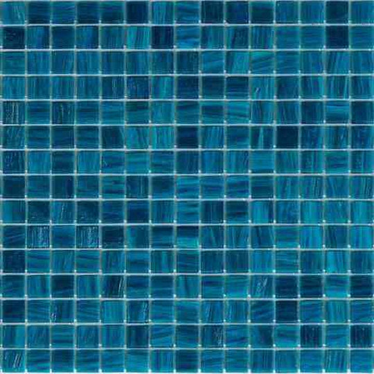 MiR Alma Solid Color 0.8" Stella Green 12" x 12" Glass Mosaic