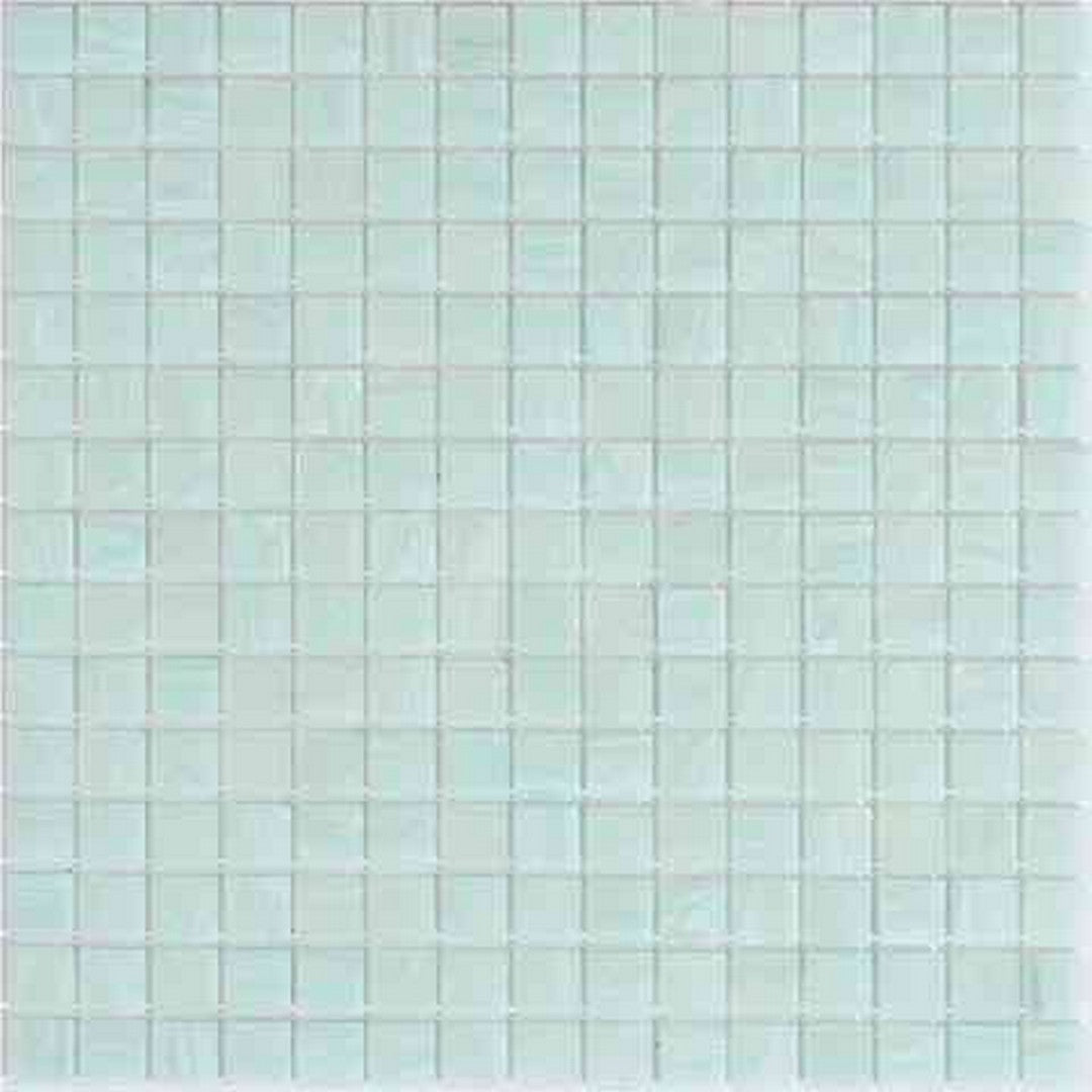 MiR Alma Solid Color 0.8" Stella Green 12" x 12" Glass Mosaic