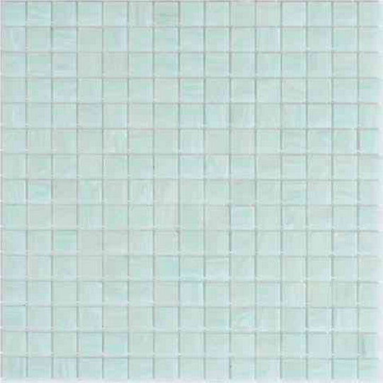 MiR Alma Solid Color 0.8" Stella Green 12" x 12" Glass Mosaic