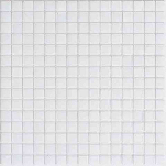 MiR Alma Solid Color 0.8" Stella White 12" x 12" Glass Mosaic