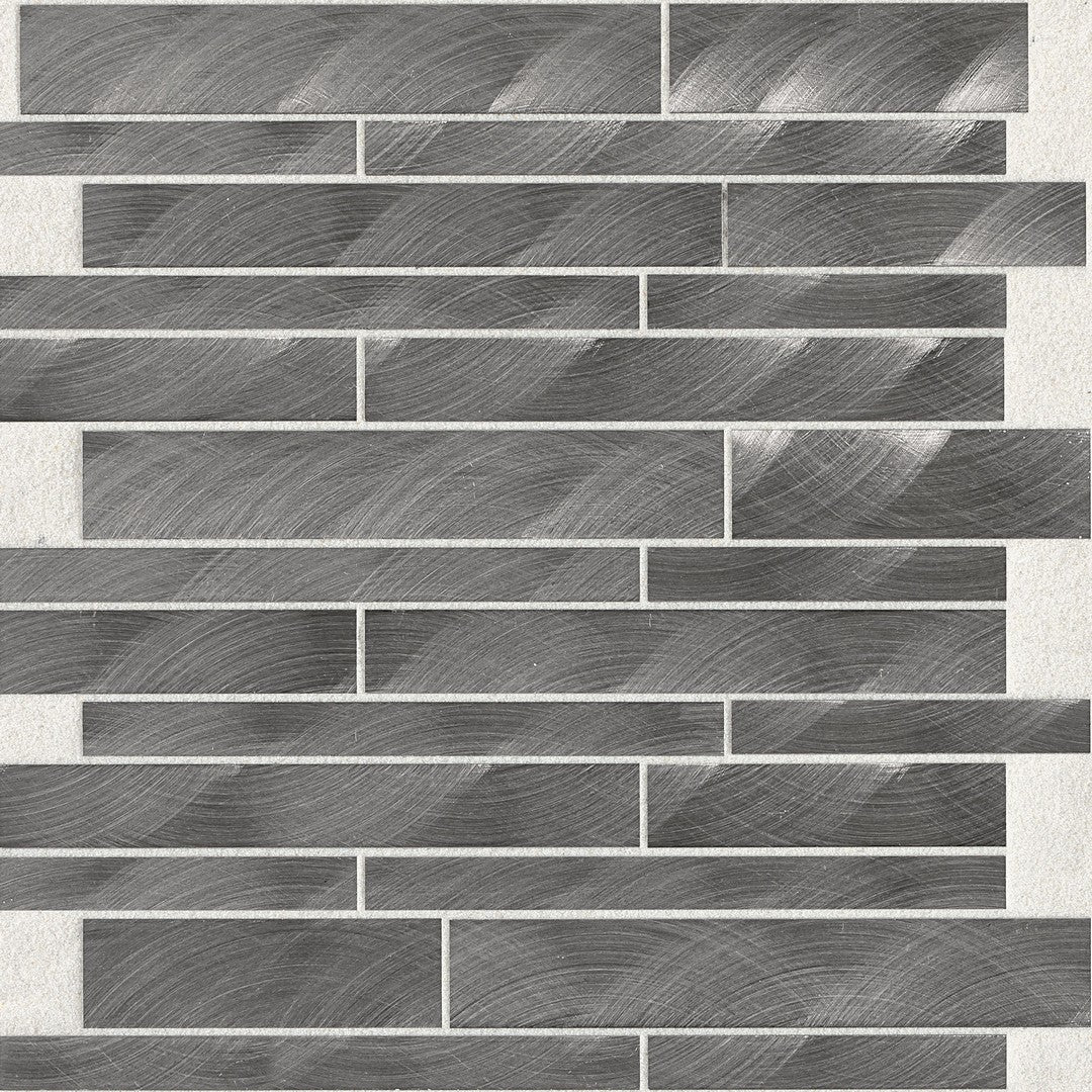 Daltile Structure 12" x 12" Satin Metal Random Mosaic