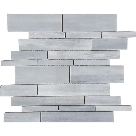 Tesoro 12" x 12" Pietra Antica Brushed Random Linear Natural Stone Mosaic