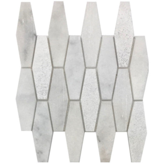 Tesoro 9.5" x 9" Contempo Multi Diamond Hexagon Natural Stone Mosaic