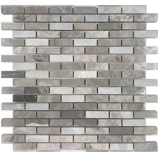 Tesoro 12" x 12" Contempo Multi Strip Natural Stone Mosaic