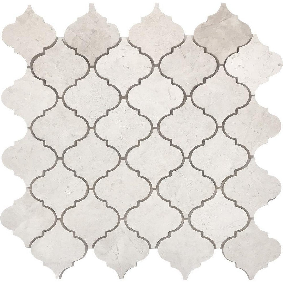 Tesoro 12" x 11.5" Hybrid Arabesque Waterjet Design Natural Stone Mosaic