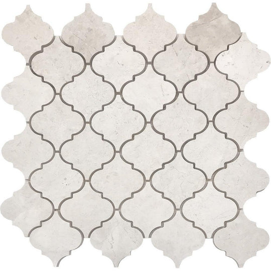 Tesoro 12" x 11.5" Hybrid Arabesque Waterjet Design Natural Stone Mosaic