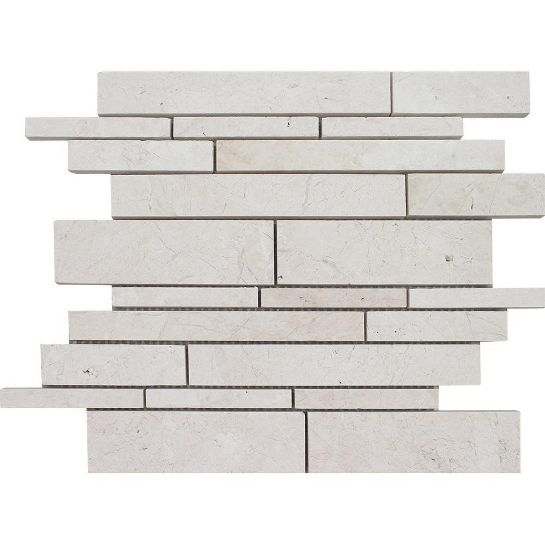 Tesoro 12" x 12" Pietra Antica Brushed Random Linear Natural Stone Mosaic