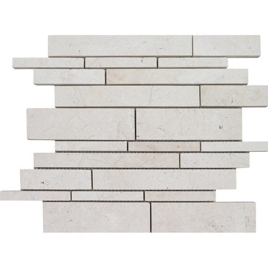 Tesoro 12" x 12" Pietra Antica Brushed Random Linear Natural Stone Mosaic