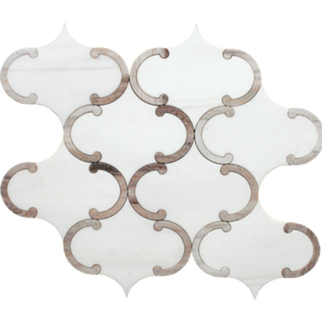 Tesoro 11.75" x 10.75" Waterjet Aphrodite Natural Stone Mosaic